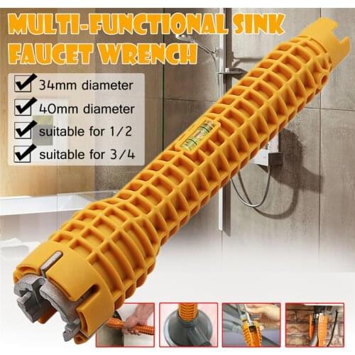 Multifunctional Water Pipe Three Head Wrench Basin Bottom Pliers Sleeve Screw Extractor Water Heater Spanner