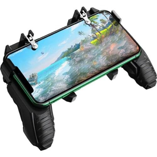 2020 New Mobile Game Controller Cellphone Gamepad PUBG 4 Finger Operation Joystick Game Trigger For 4.7-6.5 Inch Mobile Phones
