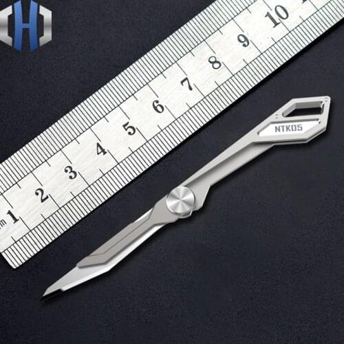 NTK05 Titanium Alloy Key Knife TC4 Mini Portable Portable Locking Out Of The Box Self-defense Ceremony EDC