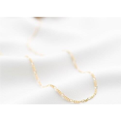 14K Gold Filled Figaro Chain Necklace Minimalism Gold Necklace Gold Choker Boho Pendants Collier Femme Collares Women Jewelry