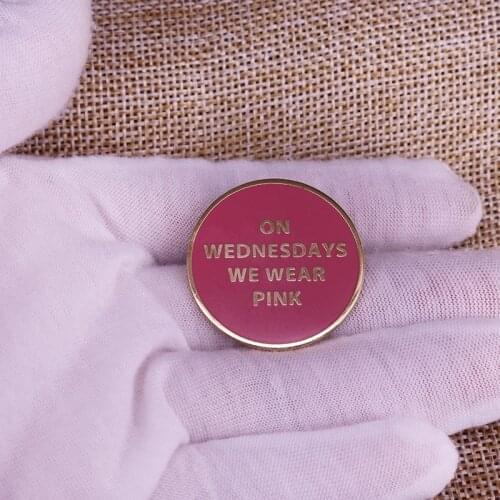 On Wednesdays We Wear Pink button Pin