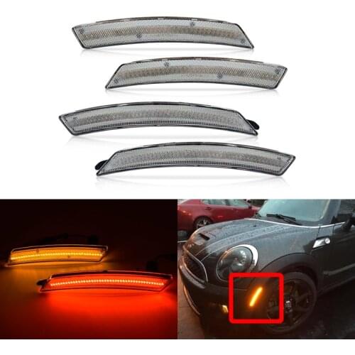 Fits For Mini Cooper R56 R57 LCI Clubman R55 Coupe R58 Roadster R59 Countryman R60 Paceman R61 4x Led Fender Side Marker Lights