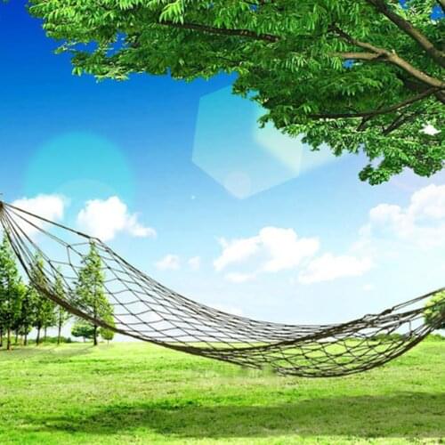 Nylon Portable Mesh Hammock Hanging Sleeping Bed Swing Outdoor Travel Camping 100% Brand New And High Quality Practical