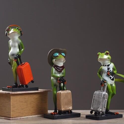 Lovely Gentleman Frog figurines Arts and Crafts Animal Resin fairy garden miniatures gifts home decoration accessories modern
