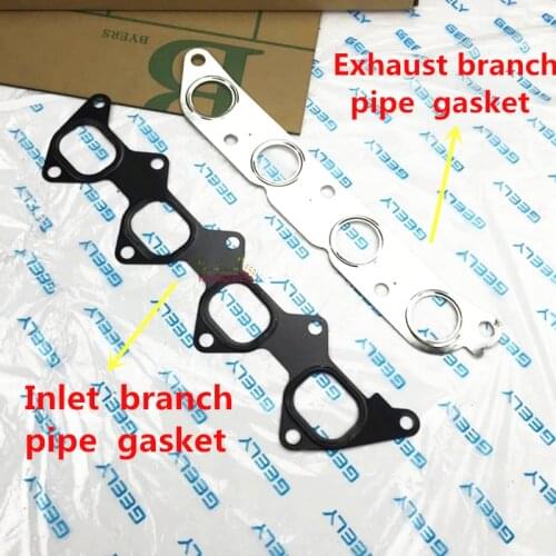 Car exhaust branch pipe gasket and Inlet branch pipe branch for Geely MK 1 ,MK 2 , MK Cross Hatchback