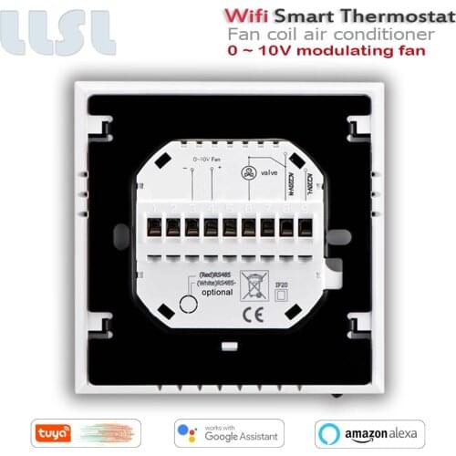 0-10V fan WiFi thermostat heating/cooling Tuya programming thermostat works with Alexa Google Home