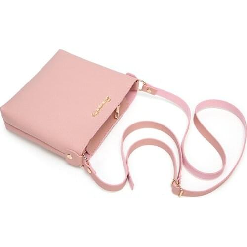Large Capacity Hand Tote Women 2021 New Simple Ladies PU Leather Messenger Bag Ladies Square Bag Korean Women Shoulder Bag