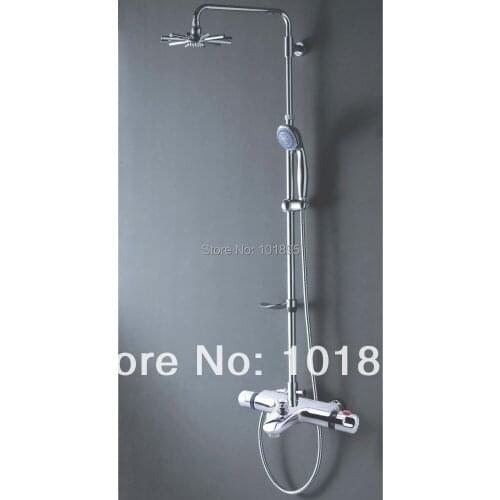 X9021SS1 - Luxury Wall Mounted Chrome Color Brass Thermostatic Shower Faucet