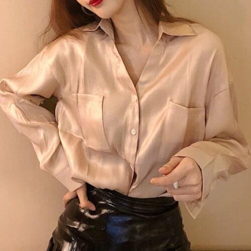 XUXI Womens Satin Shirts