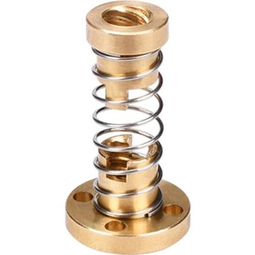 Anti Backlash Lead Screw Nut Spring Loaded Elimination Gap 3D Printer Parts For Lead 8mm Nut Rod Lead Screws DIY CNC 1Set