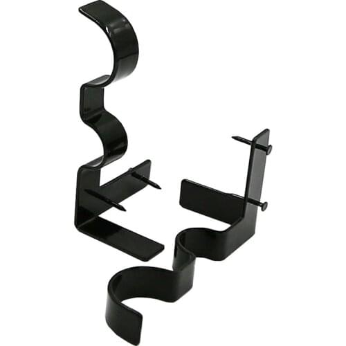 1 Pair New Curtain Rod Bracket Hang Curtain Rod Holders Tap Right Into Window Frame Double Curtain Rod Bracket Hardware