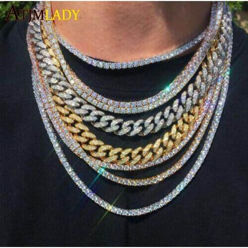 1 Row 5mm Tennis Necklac Necklace Iced Out Bling Arrow 5mm Cz 28" Hip Hop Chain Tennis Mens Women jewelry High Quality