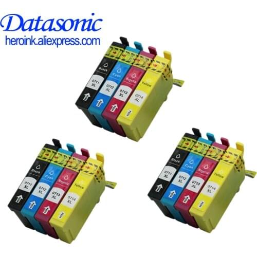 12pcs Compatible Multipack Ink Cartridge For Epson T0711 T0712 T0713 T0714 for epson Stylus D78/D92/D120/DX4000/DX4050/DX4400