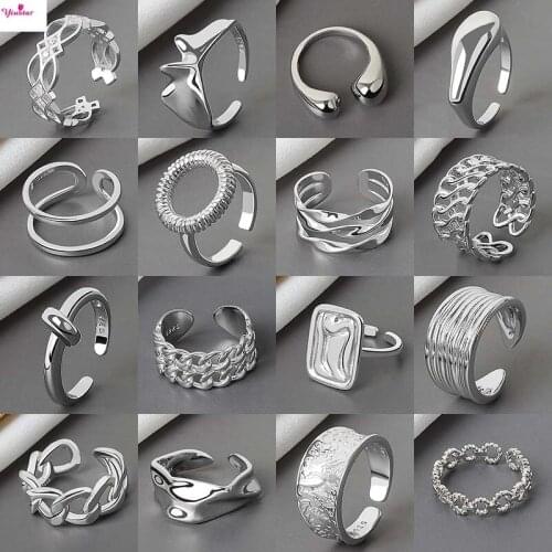 2020 Fashion Women Rings Womens Round Geometric Cross Heart Shaped Rings Goth Punk Wedding Fashion Gold Jewelry Antique Rings