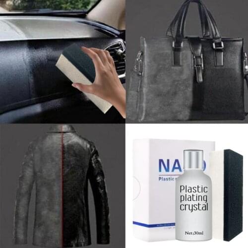 30ml Car Interior Plastic Parts Refurbish Leather Seat Coating Wax Instrument Panel Retreading Cleaner Car Maintenance TSLM1
