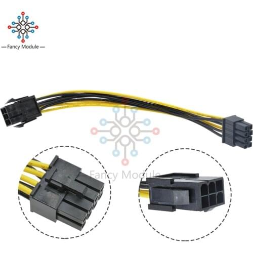 6 Pin Feamle to 8 Pin Male PCI Express Power Converter Cable CPU Video Graphics Card 6Pin to 8Pin PCIE Power Cable Connector