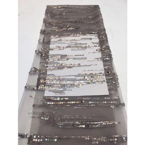 African Sequins Lace Fabric 2021 High Quality Lace French Tulle Lace Nigerian Sequins Lace Fabrics For Wedding Dress ZX31901