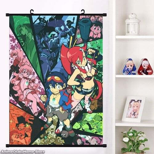 Anime Tengen Toppa Gurren Lagann kamina Simon Family littner yoko Wall Scroll Poster Wall Hanging Poster Fashion Home Decor Art