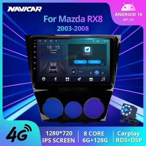 2Din Android10 Car Radio For Mazda RX8 RX-8 2003-2008 GPS Navigation Stereo Receiver Car Multimedia Player Auto Radio Car Stereo