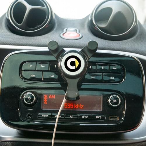 Car mobile phone Bracket navigation frame gravity Bracket For Mercedes Smart 450 451 453 Fortwo Forfour interior Charging stand