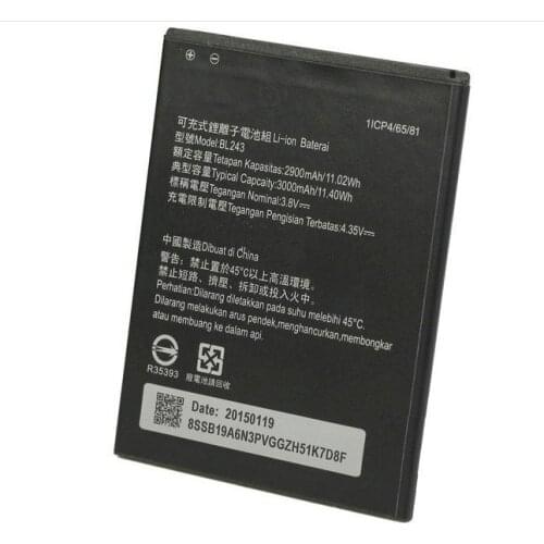 AZK NEW BL243 Mobile Phone Battery for lenovo K3 Note K50-T5 A7000 A5500 A5600 A7600 Battery