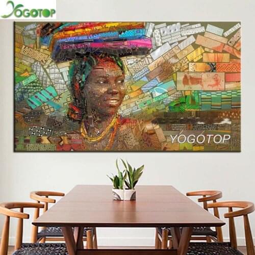 Large 5D Diy Diamond mosaic Africa women book 3D Diamond Painting full square Round Rhinestone Diamant Embroidery beaded YY1763