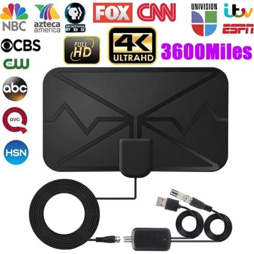 4K Digital TV Antenna Indoor Amplifier Signal 3600 Miles DVB-T2 HDTV Antenna HD Digital Antenna
