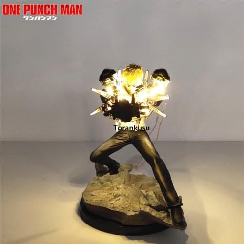One Punch Man Action Figure Genos Cannons Led Model Toys Anime One-Punch Man Figurine Genos Figura Doll Gift