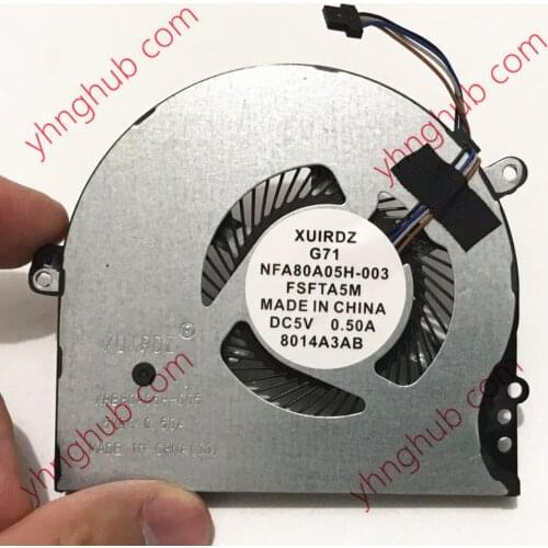 G71 NFB80A05H-003 FSFTB5M 927918-001 DC 5V 0.5A 4-wire Server Cooling Fan