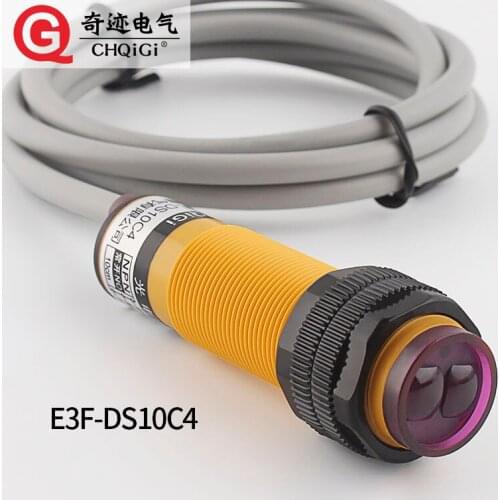 M18Diffuse reflection sensor switch E3F-DS10C4 DC NPN normally open three-wire infrared photoelectric switch