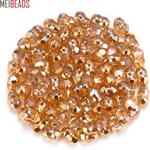 MEIBEADS 20pcs 5*9mm Irregular Peanut Shape Crystal Glass Spacer Beads For Accessories Fit Bracelet DIY Jewelry Making EY6112