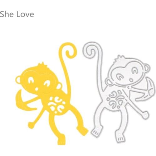 Chzimade Metal Monkey Cutting Dies Stencils Scrapbooking Embossing Folder DIY Scrapbook Decor Template