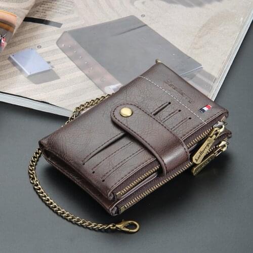 Men Business Leather Billfold Wallet Brand Luxury Short Slim Male Purses Money Credit Card Thin Hombre Billetera Portafoglio
