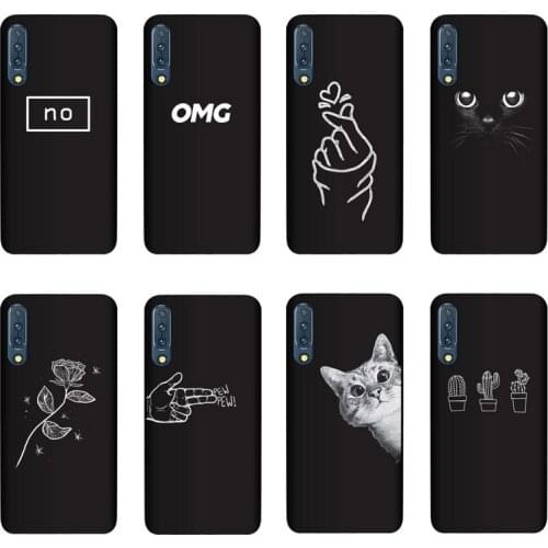 QAQsam Soft Silicone For Lenovo Z6 Case Painting Back Cover Pattern Matte Phone Cases Flower Funda
