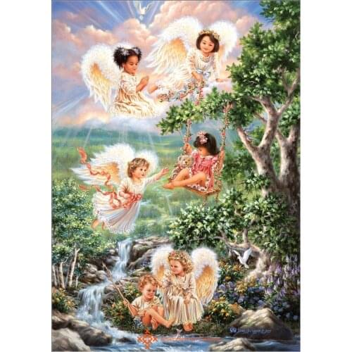 Embroidery Counted Cross Stitch Kits Needlework - Crafts 14 ct DMC DIY Arts Handmade Decor - Hope Angels