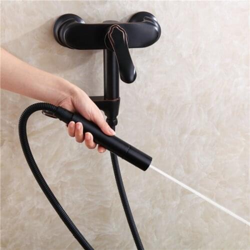 Bath Shower Faucet Set Soild Brass In-Wall Shower Mixer Crane Tap Hot & Cold Wall Mounted Bathtub Faucet Set Single Handle