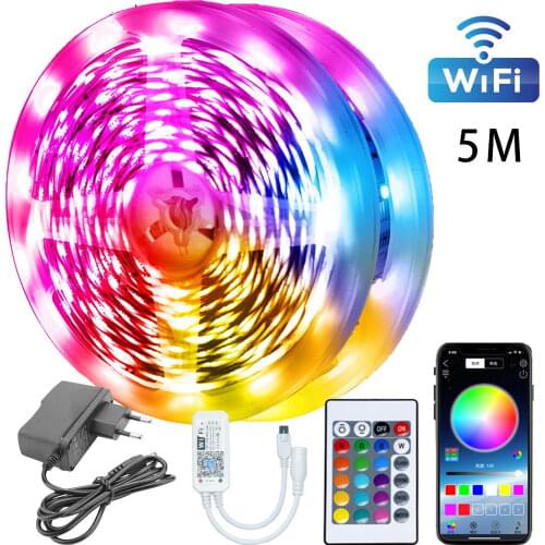 Easter Decoration LED Lamps WIFI Controller SMD 2835 DC12V 5M Flexible Ribbon Luces LED