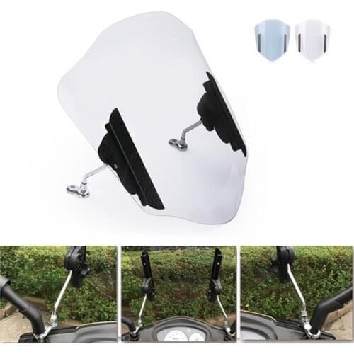 Motorcycler Front Windscreen Deflector Fairing w/ Adjustable Mounting Brakcet for Yamaha Suzuki VTX1300 1800 Windshields Screens