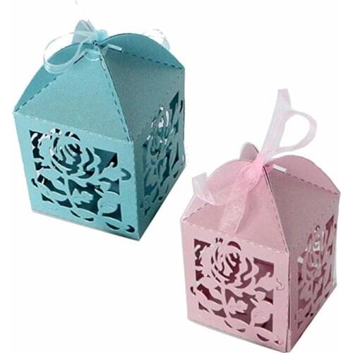Gift Box Scrapbooking Metal Cutting Dies Flowers Decoration Hollow Stencil And Stamps For DIY Embossing Card Making Dies