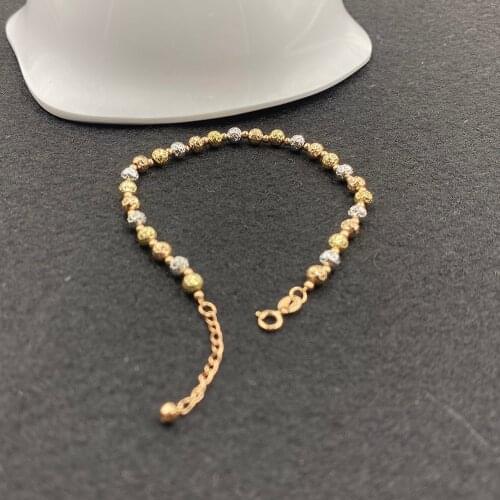 Sinya 18k Gold High Luster Shine Beads Au750 Bracelets Fashion Style Jewelry Hot Sale Ladies Girls Mothers Lover Gift