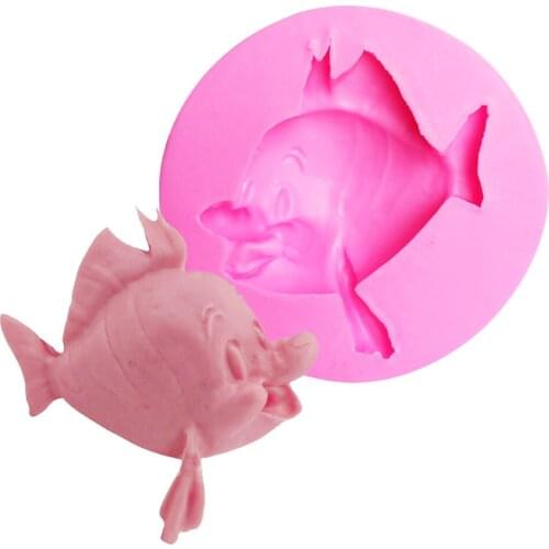 Silicone Mold Fondant Cupcake Cake Decorating Baking Tools Handmade Soap Mold Fish molde de silicone T1025