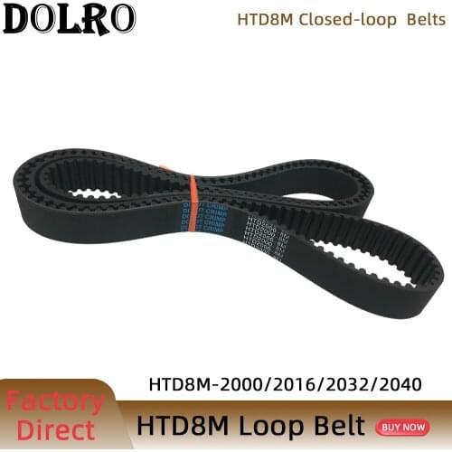 HTD 8M synchronous belt C=2000/2016/2032/2040width 15/20/25/30/40/50mm Teeth 250 252 254 255 HTD8M Timing Belt 2000-8M 2016-8M