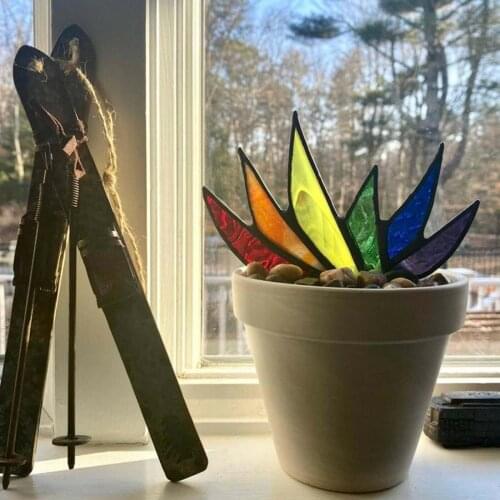 Home Decorations, Artificial Maguey Acrylic Artware Statue Decorative Tools for Sitting Room Courtyard