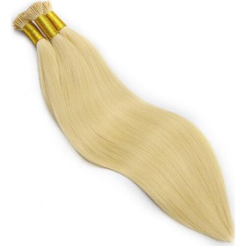 Ysg HAIR Double Drawn I Tip Hair Extensions Human Hair Russian Remy Hair I Tips 100g Straight Natural Glue Prebonded Hair