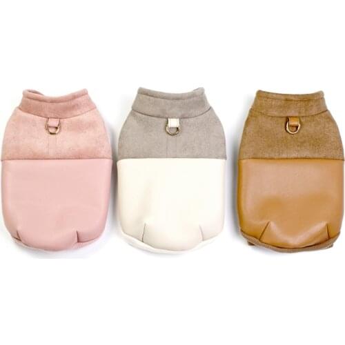 Winter Dog Coat Jacket Leather Dog Clothes Chihuahua Poodle Bichon Frise Pomeranian Yorkie Clothing Warm Dog Costume Pet Outfit