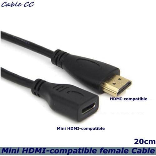 1080P HDMI-Compatible Male to Mini HDM Female 1.4V HDMI Extension Adapter Cable For PC PS4 PC TV Laptop Projector Camera