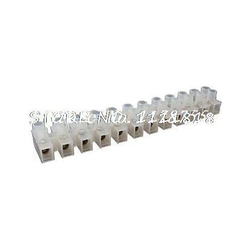 2 x 12 Position Wire Conector Barrier Terminal Block 10A