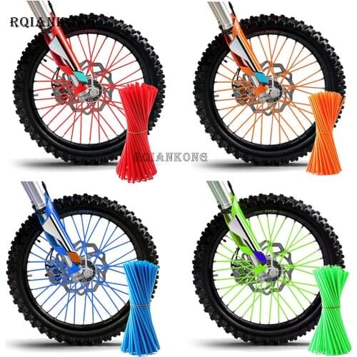 72Pcs Spoke Skins rims Motorcycle Motocross Dirt Bike Wheel RIM Spoke Covers Protect For Suzuki All DR-Z400SM V-Strom 650 ABS