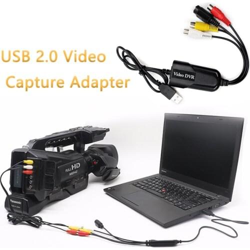 USB 2.0 Video Capture Adapter Card Video DVR 4 Channel Video TV DVD VHS TV For Win7/8/10/XP/Vista Dropshipping