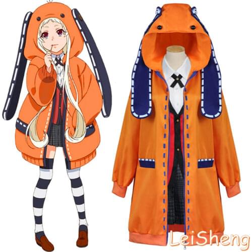 Anime Kakegurui Cosplay Yomotsuki Runa Cosplay Costume Coat Jk School Girls Uniform Hoodie Halloween Dress Girl Winter Cute Paja